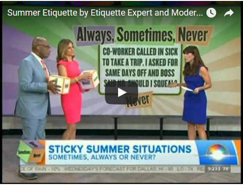 Summer Etiquette on TODAY